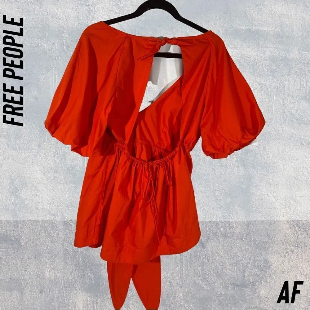 FREE PEOPLE MINI DRESS TUNIC IN SUNBURST NEW LARGE